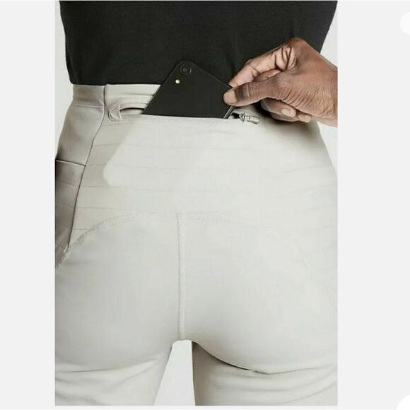 NEW WITH TAGS WOMEN’S ATHLETA BIRCH GRAY PEAK HYBRID FLEECE TIGHT SIZE MEDIUM - Picture 4 of 11